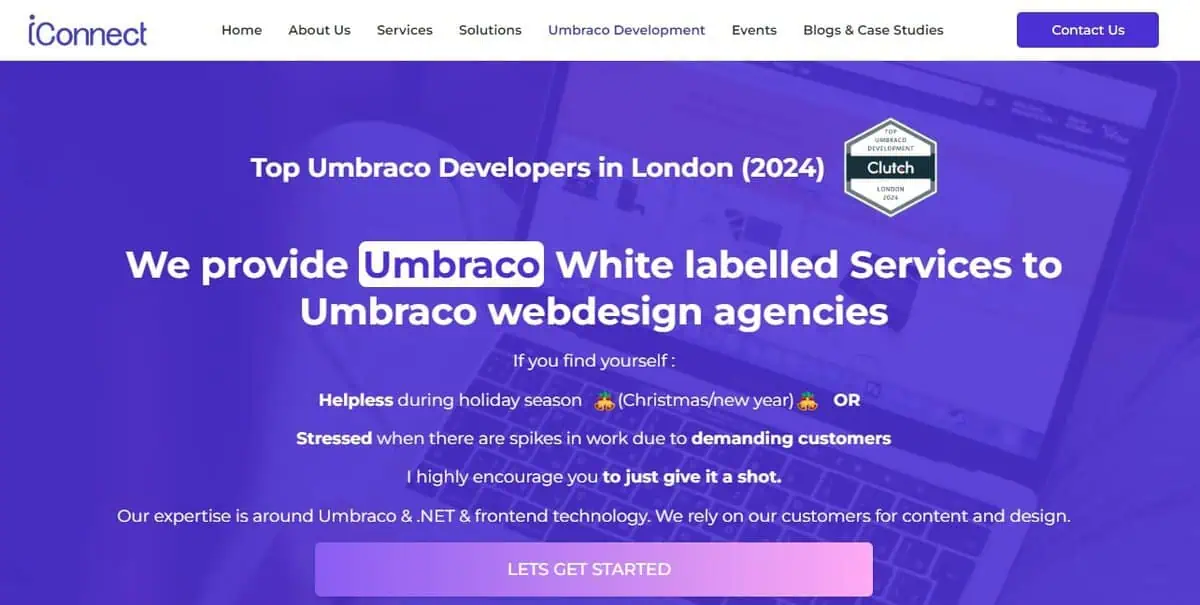 iConnect webpage