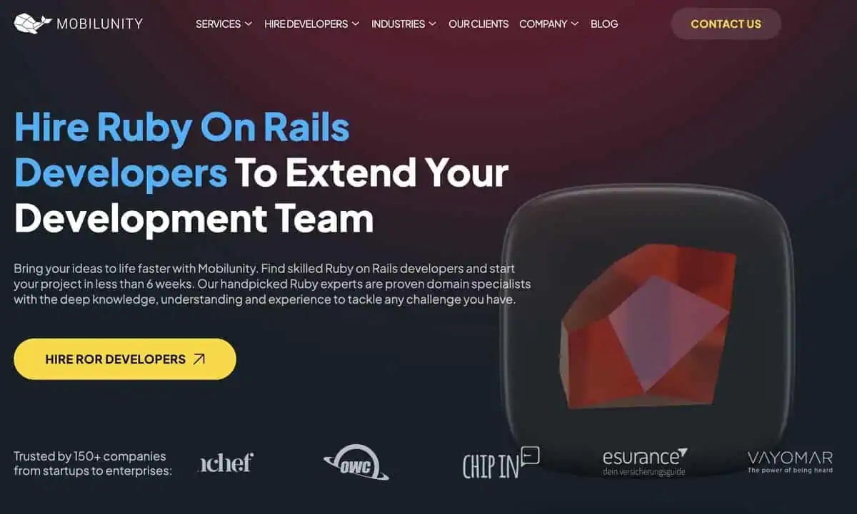 Mobilunity Webpage