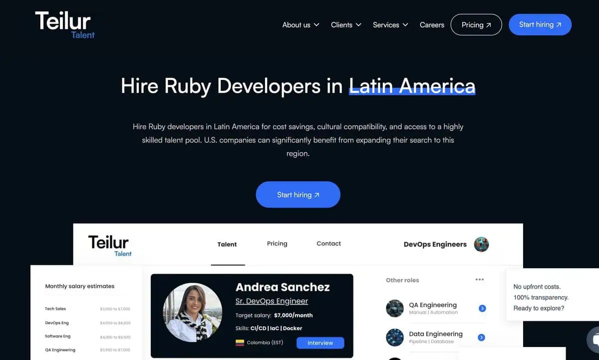 Teilur Talent Webpage