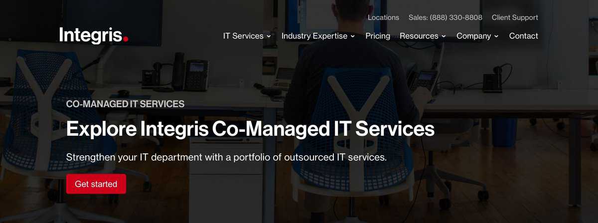 Integris website testimonial