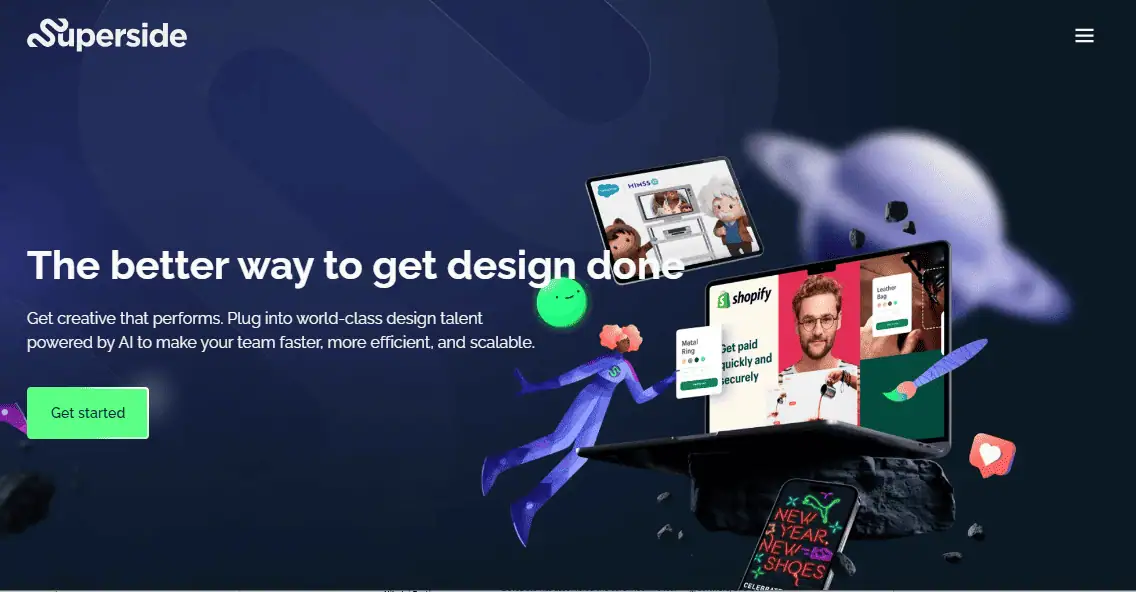 Superside website screen