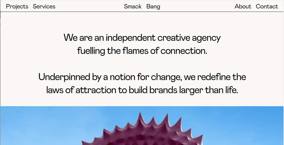 Smack Bang website screen