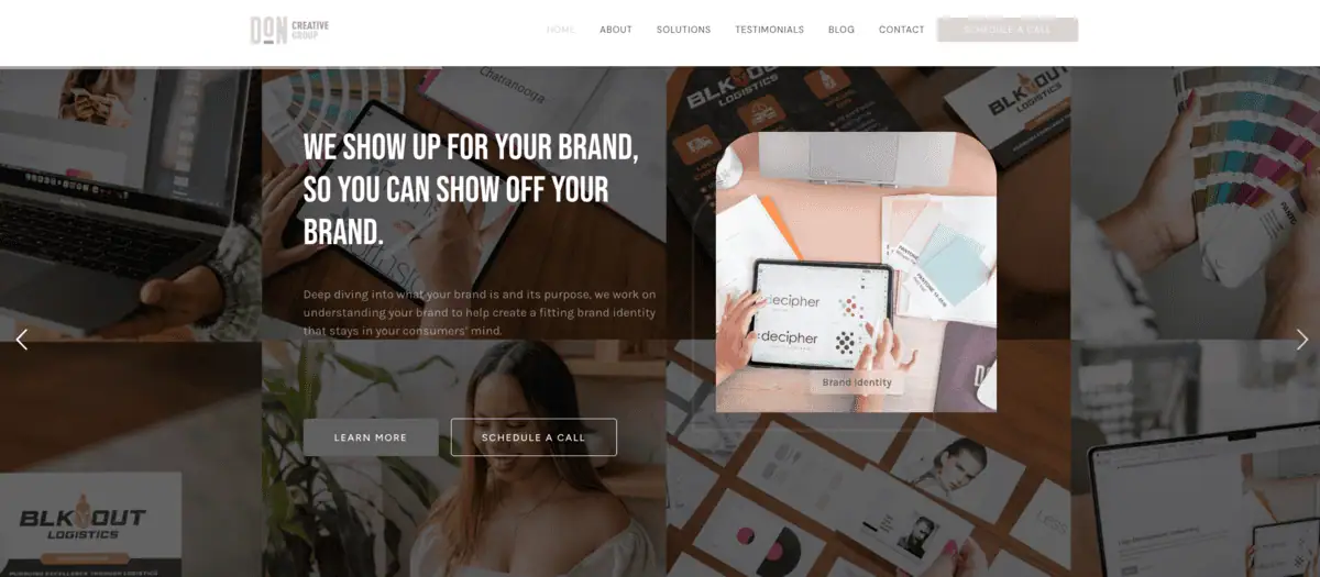 Don Creative Group website screen