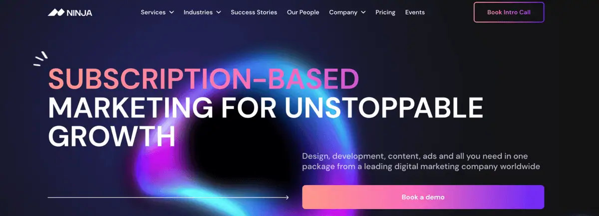 NinjaPromo website screen