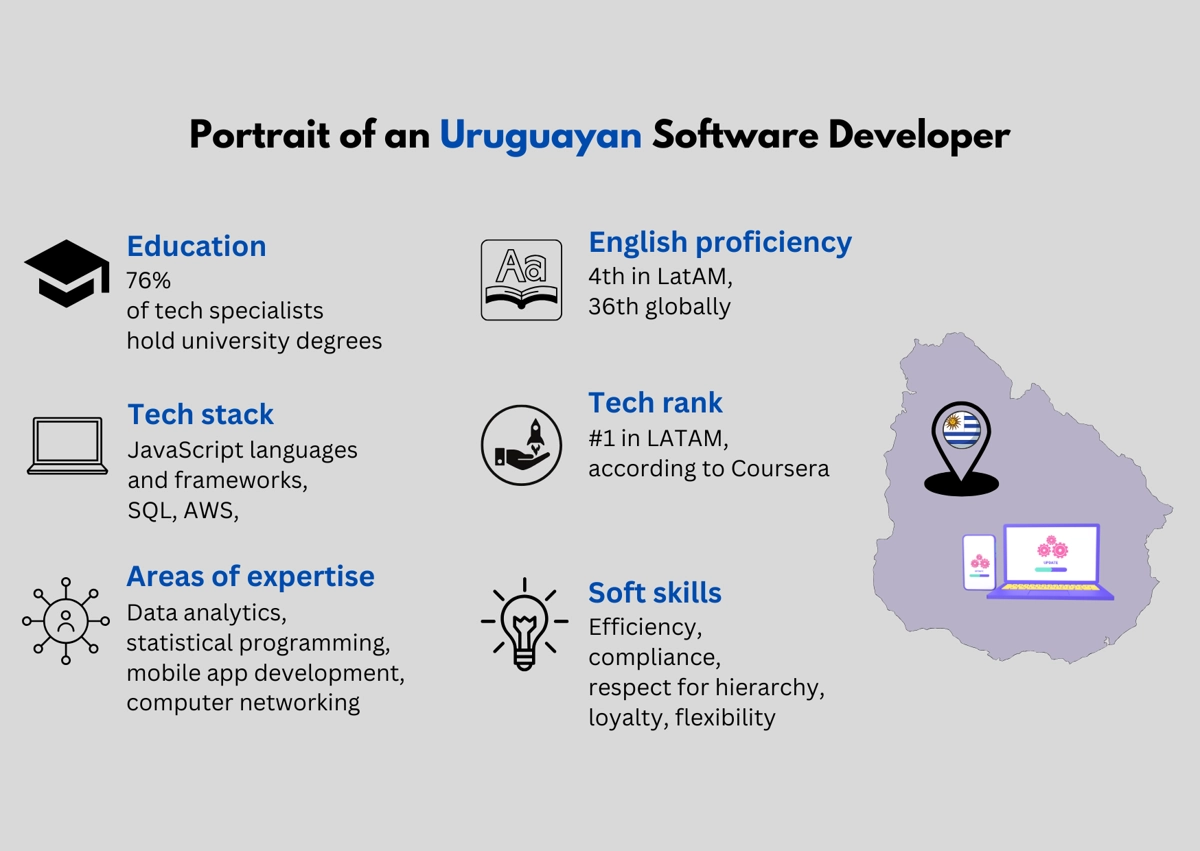 Infographic of Uruguayan Software Developer Profile