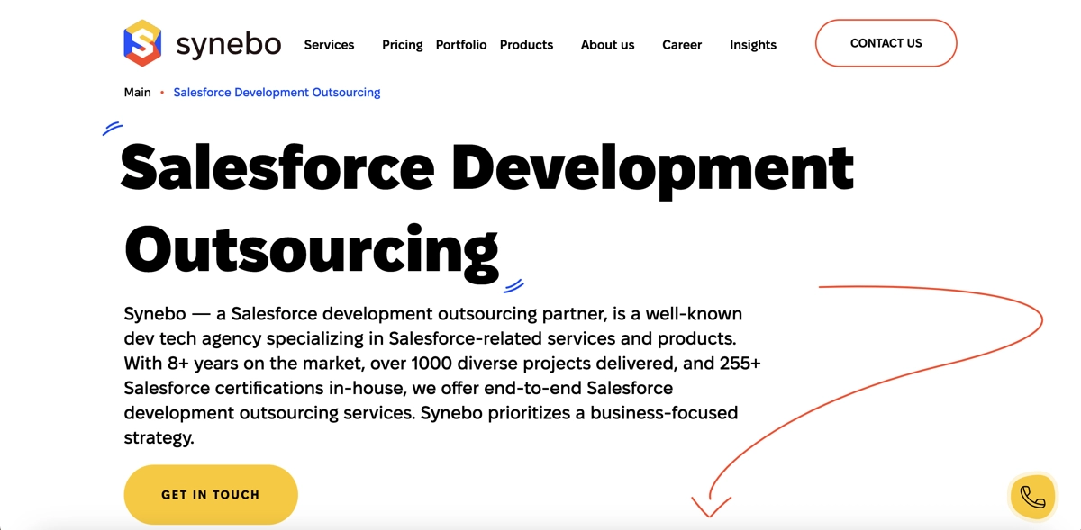 Synebo website screenshot