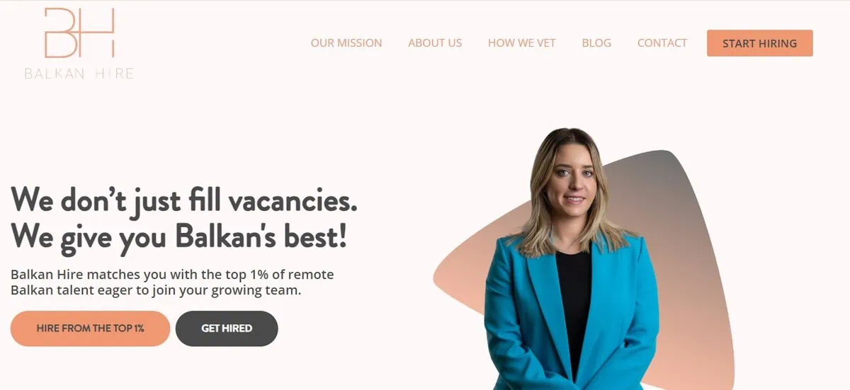 Balkan Hire Webpage