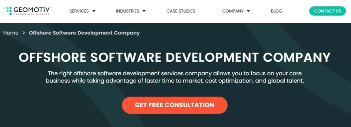 Geomotiv website screenshot