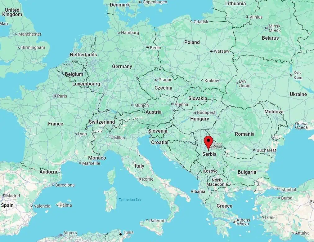 serbia map image