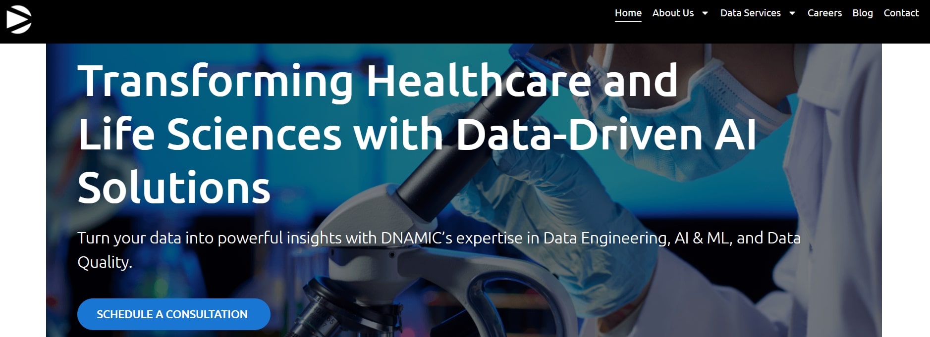 healthcare Webpage testimonial