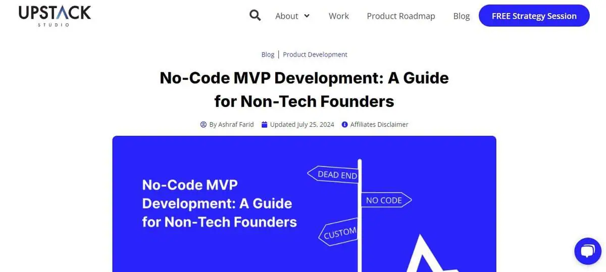 upstack Webpage