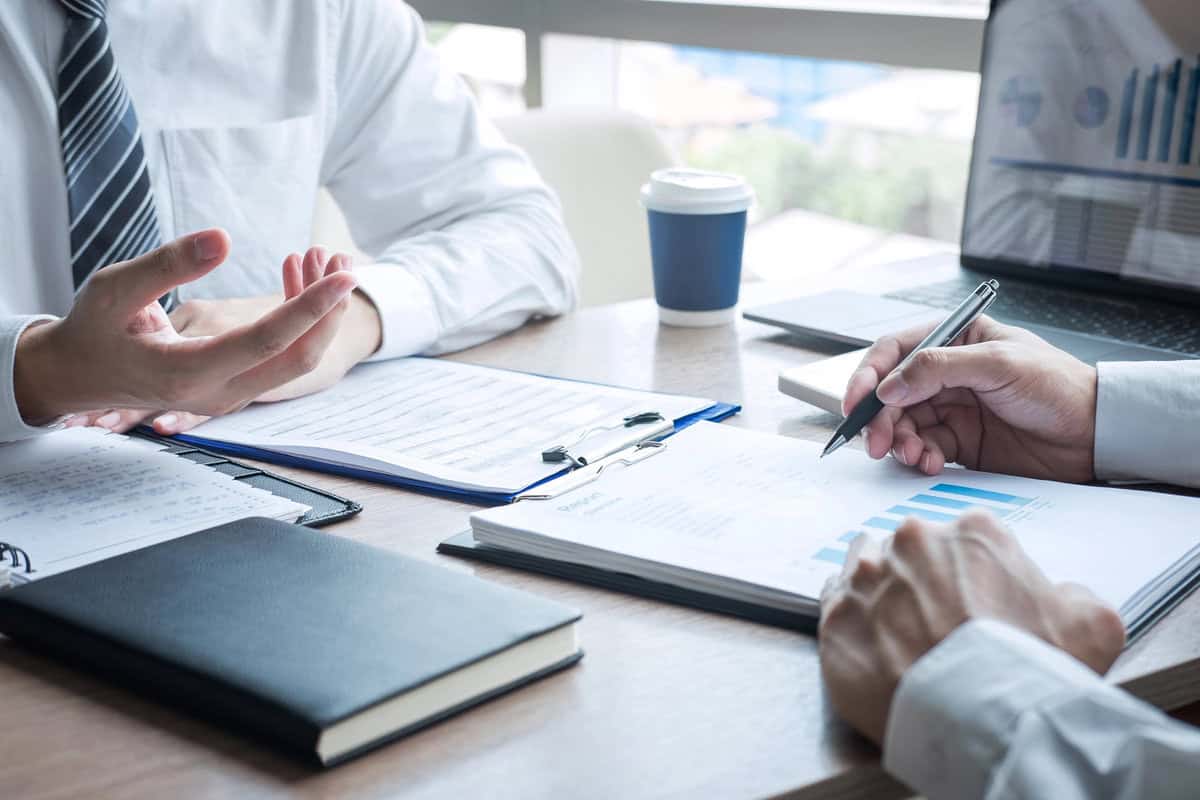 Partners discussing the project testimonial