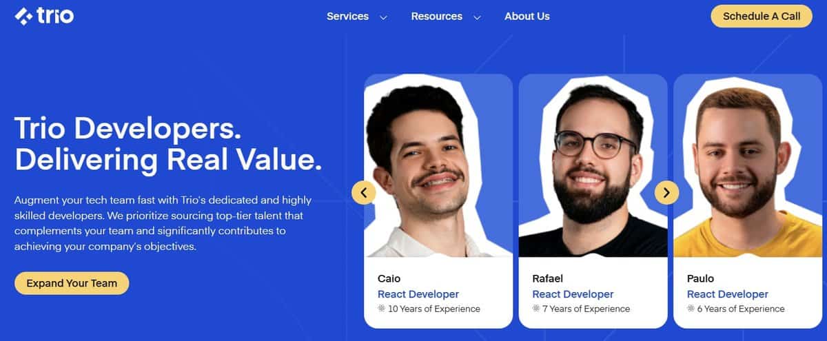 Trio Website testimonial