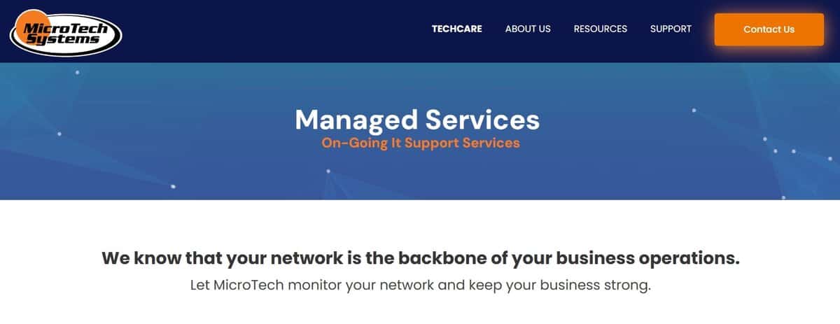 Microtech  Webpage testimonial