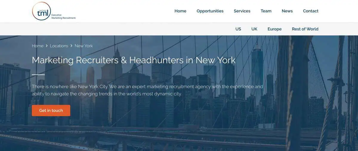 TML Partners website screen