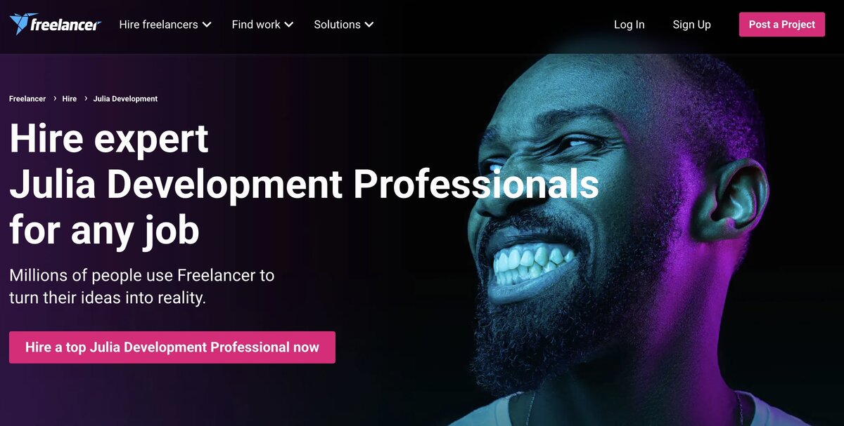 Freelancer website testimonial