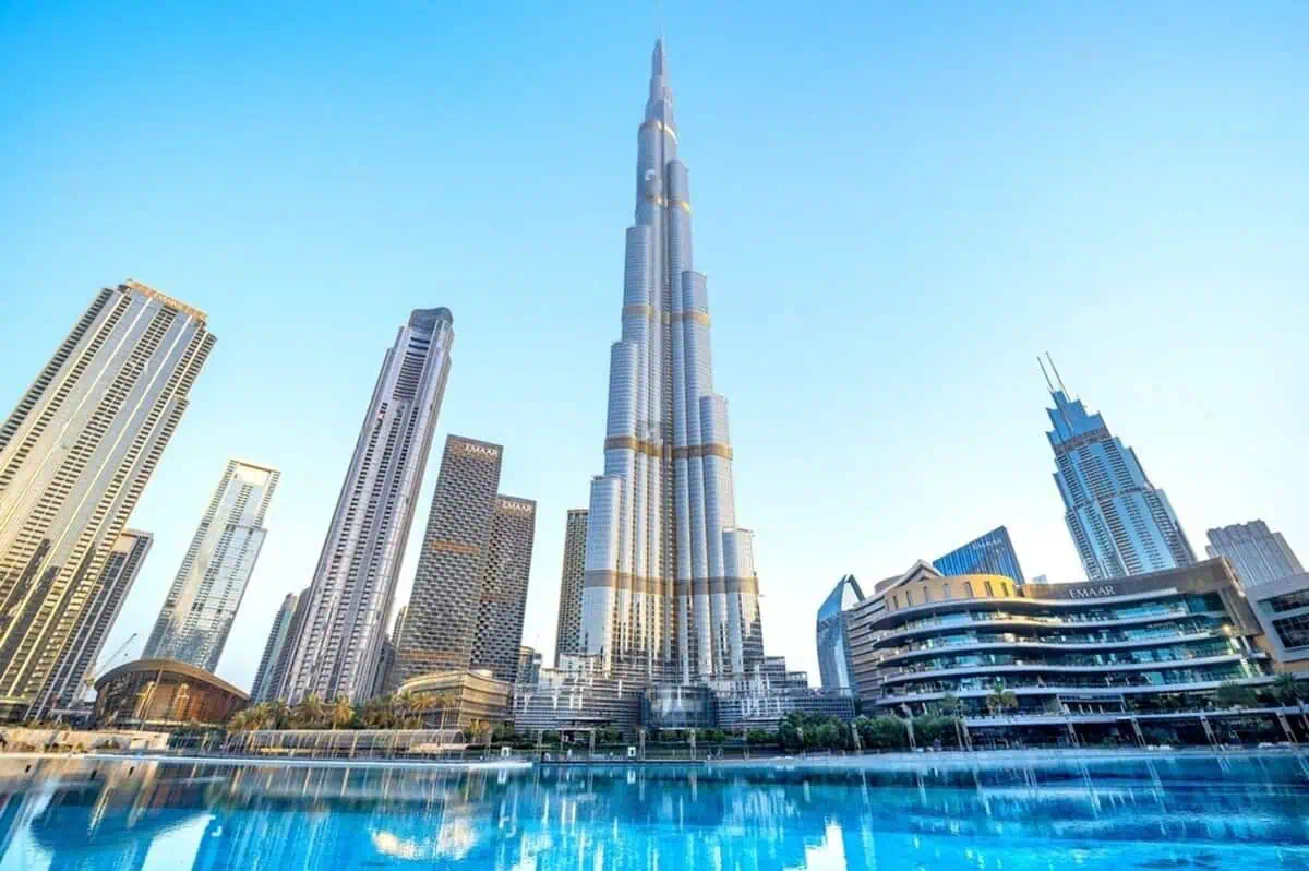 Dubai skyline, centered on the Burj Khalifa—the highest building in the world.