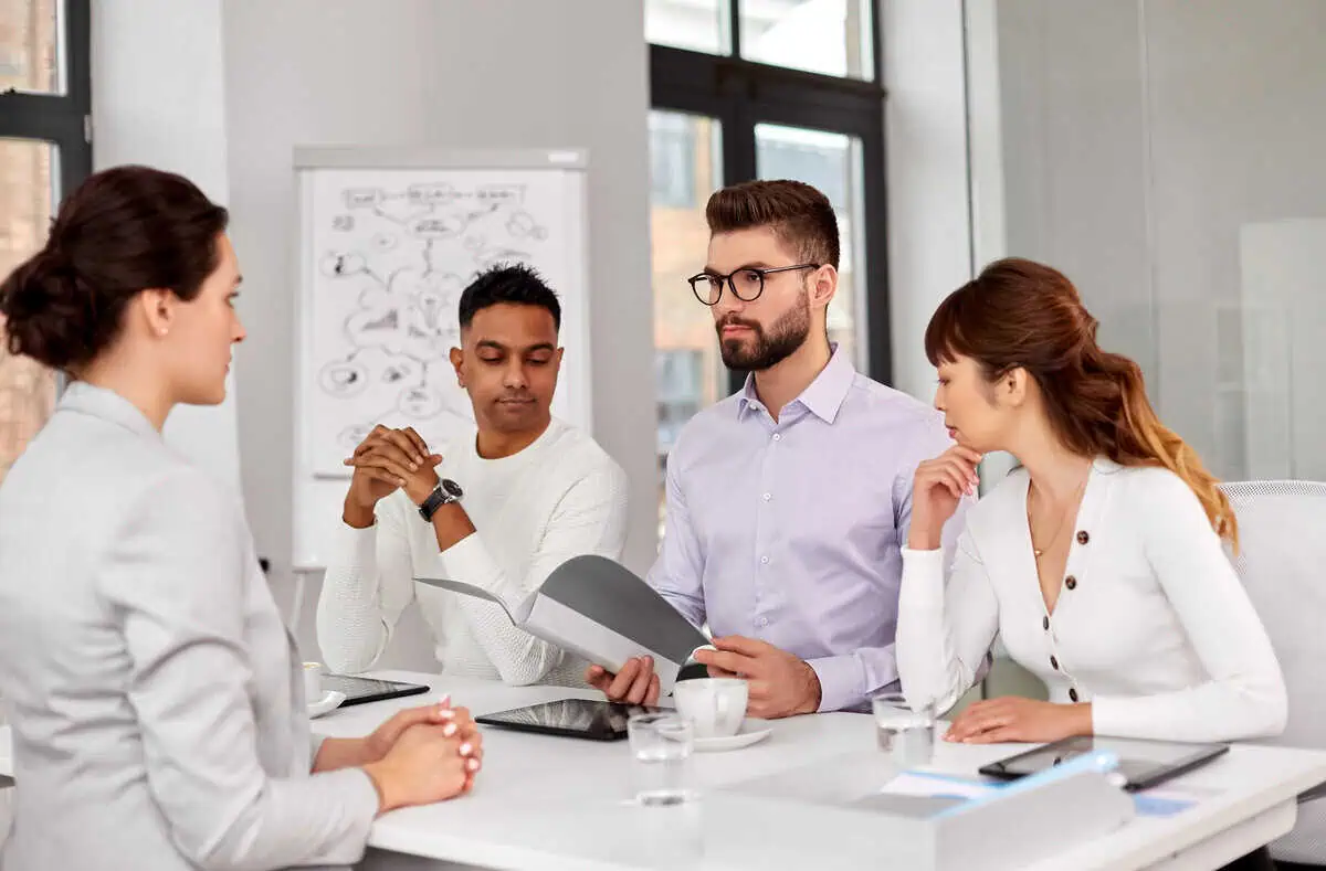 recruiters having staffing interview