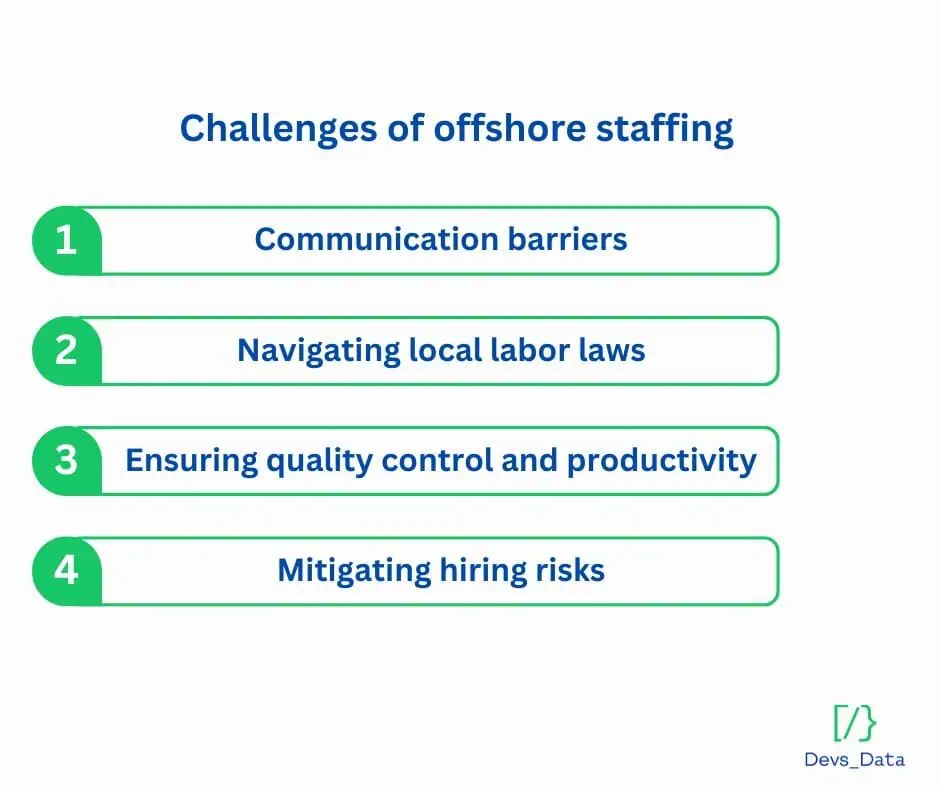 Challenges of offshore staffing