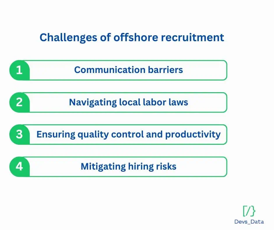 Challenges of offshore recruitment