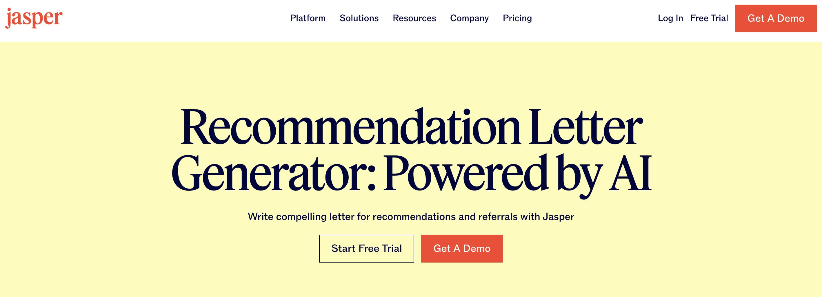 Jasper AI website testimonial