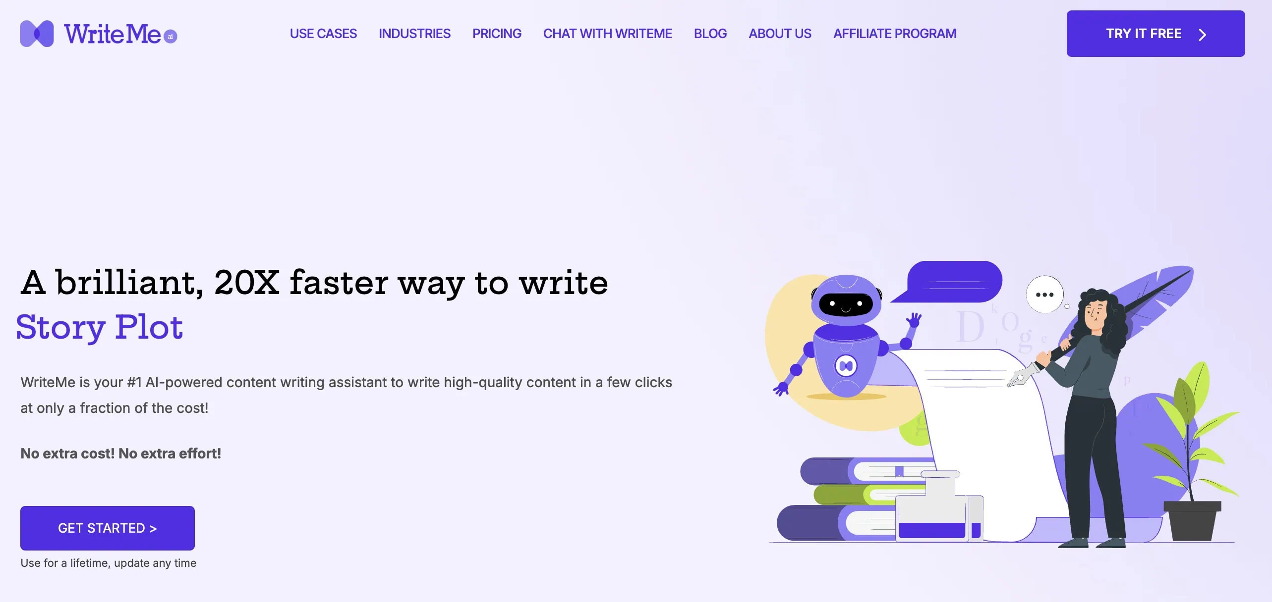 WriteMe.ai website