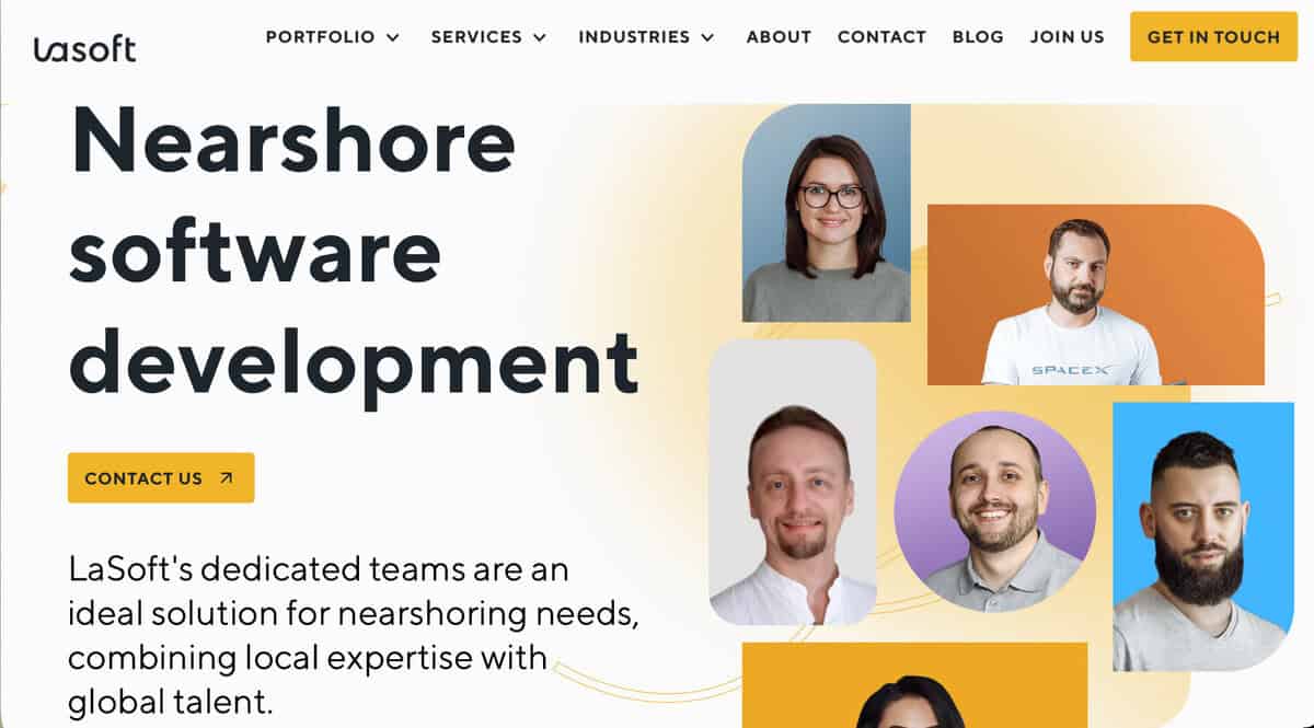 LaSoft website screen testimonial