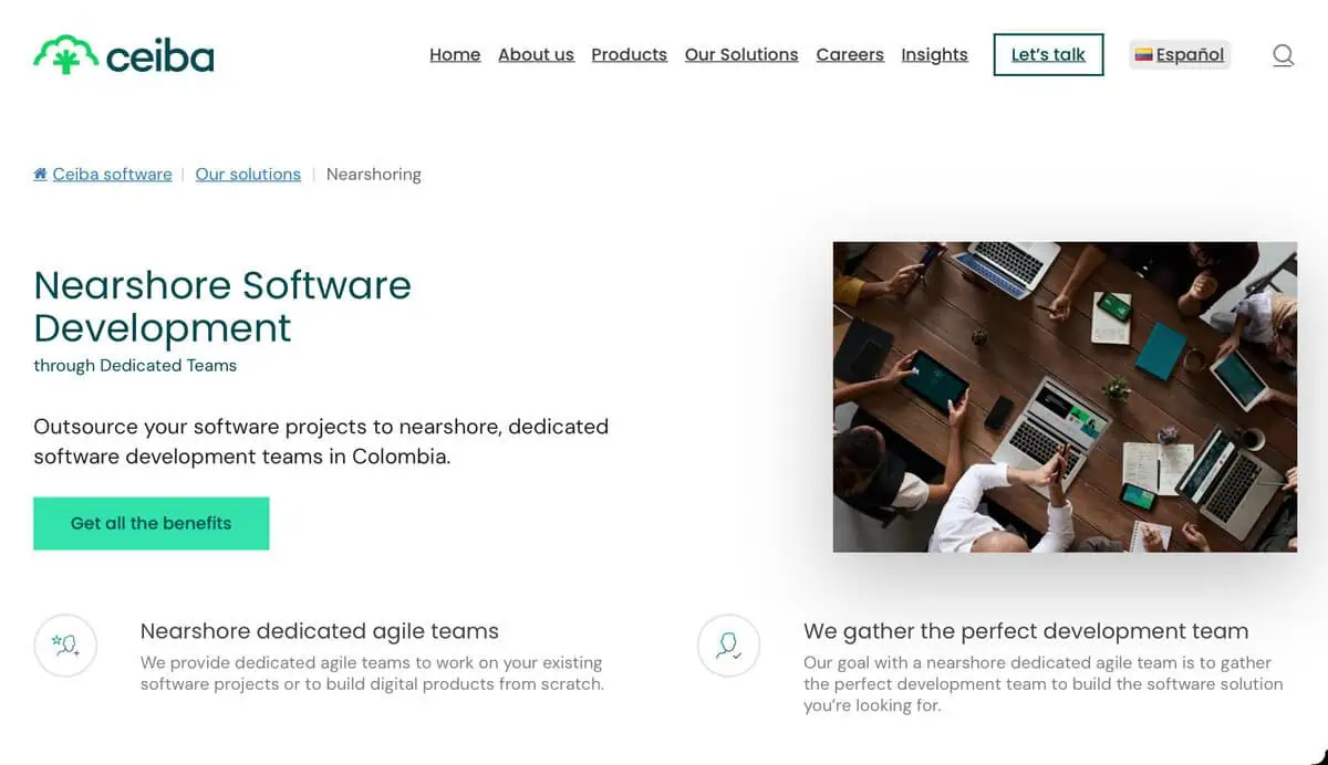 Ceiba website screen