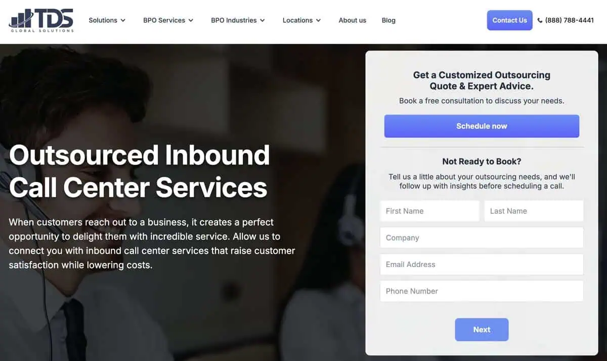TDS Global Solutions website.