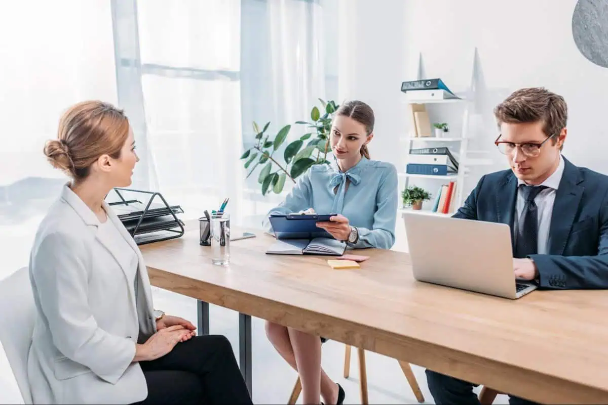Human Resources team at the job interview process.