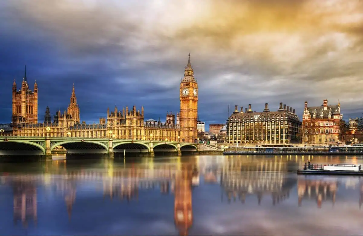 Big Ben and Houses of Parliament in London, UK.