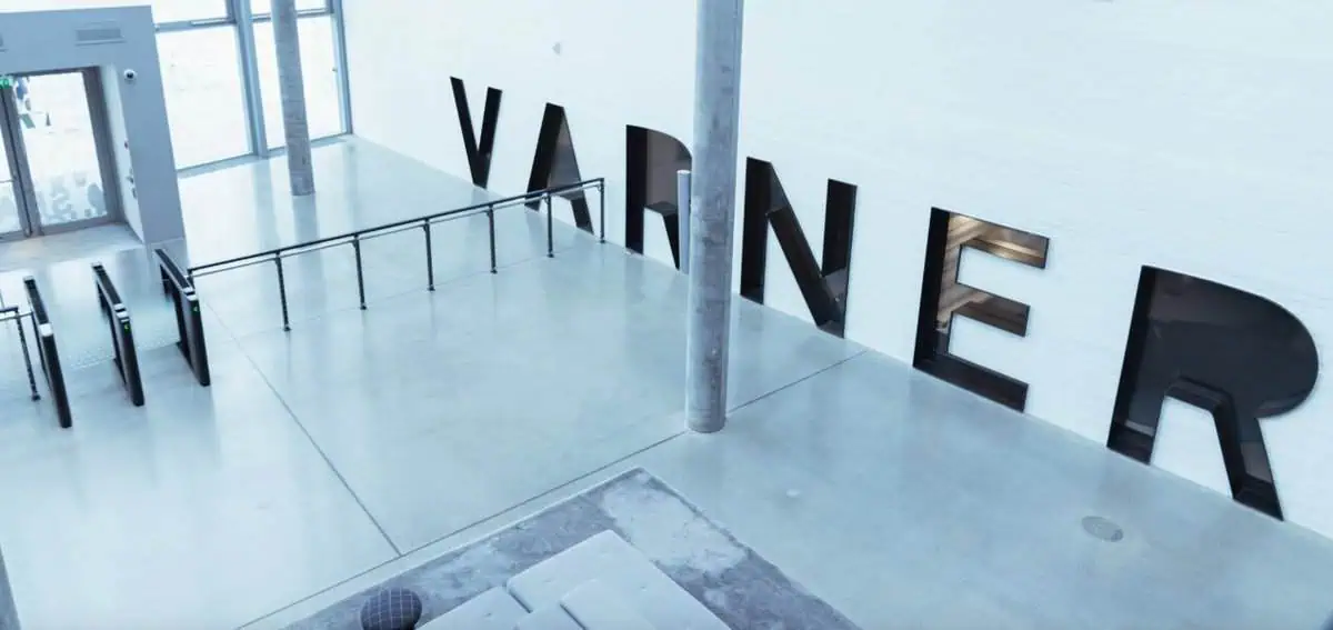 Exterior view of the Varner building representing a major European fashion group.