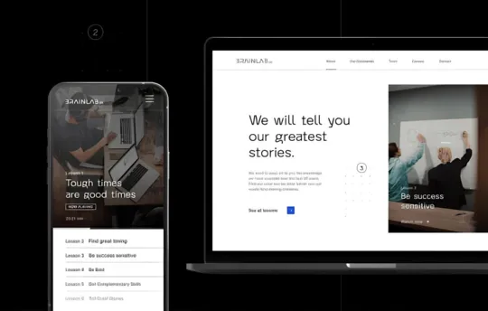 BrainLab – custom landing page development for a US startup incubator