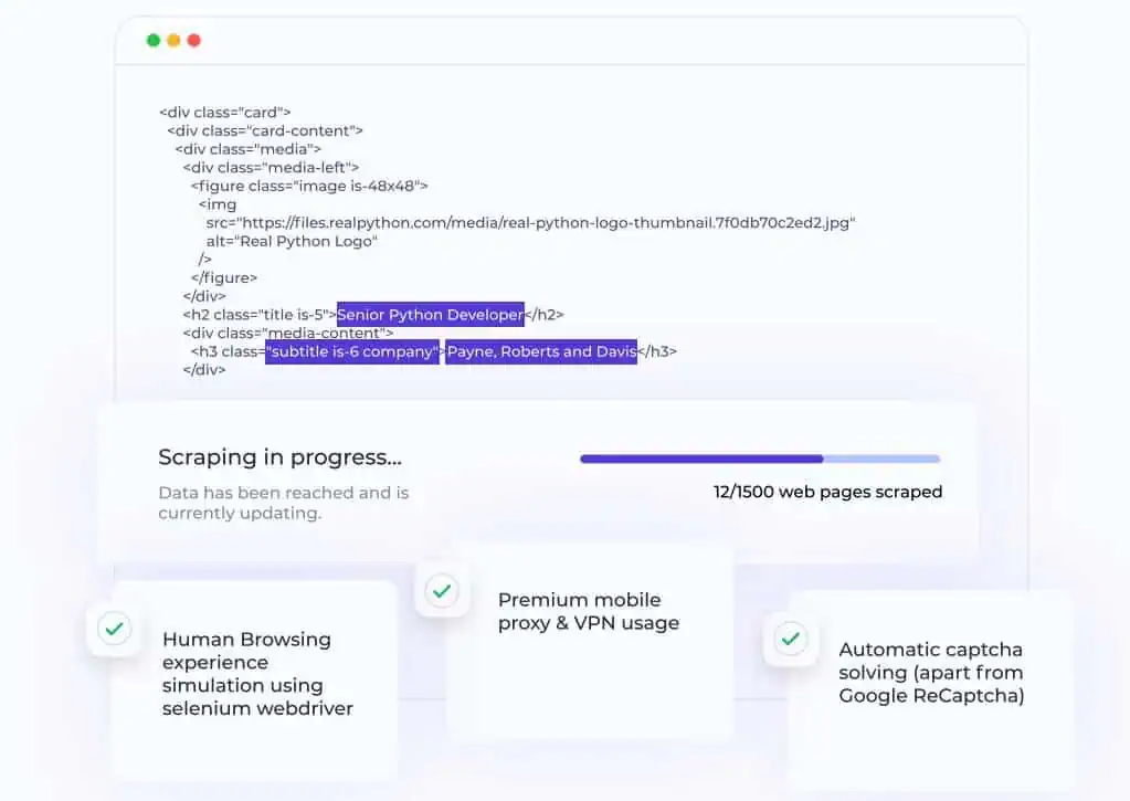 Scraping screenshot
