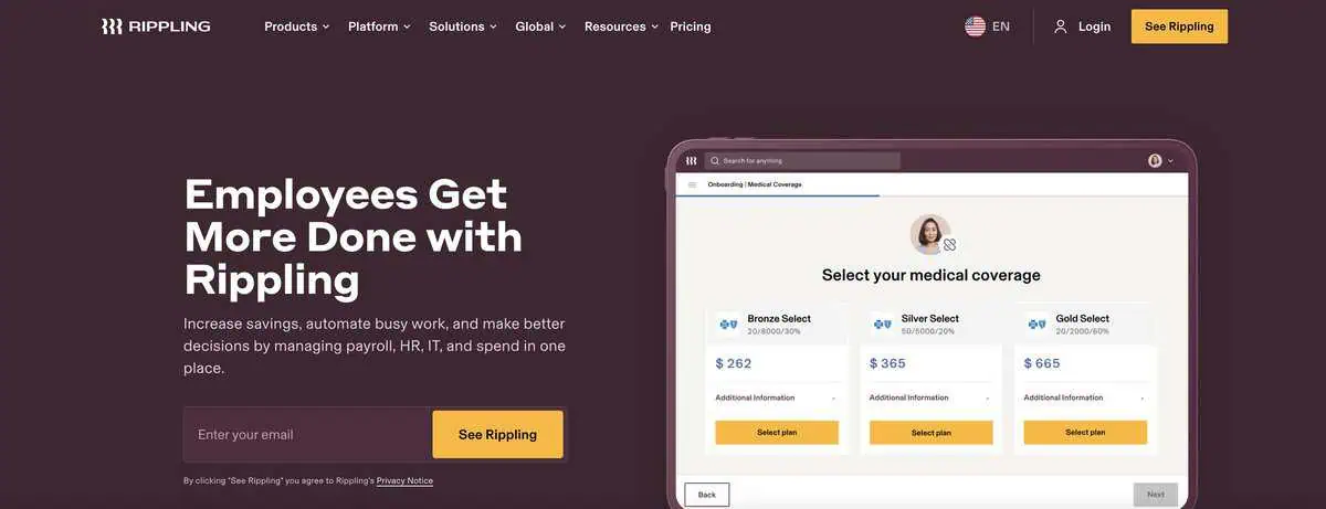 Rippling website screen