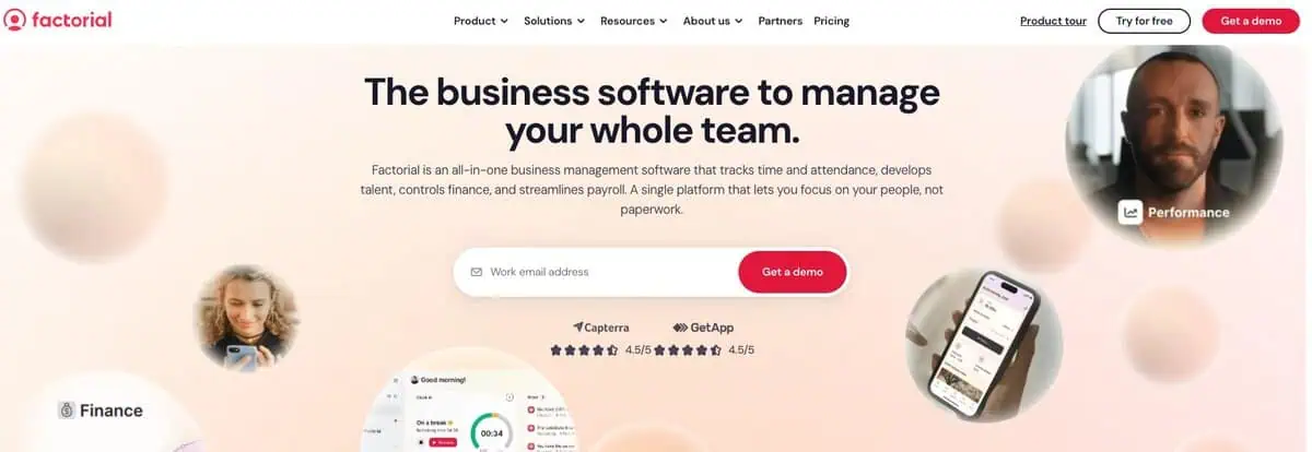 Factorial HR website screen