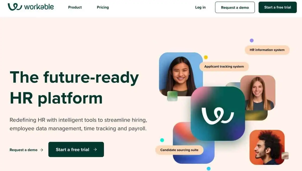 Workable website screen