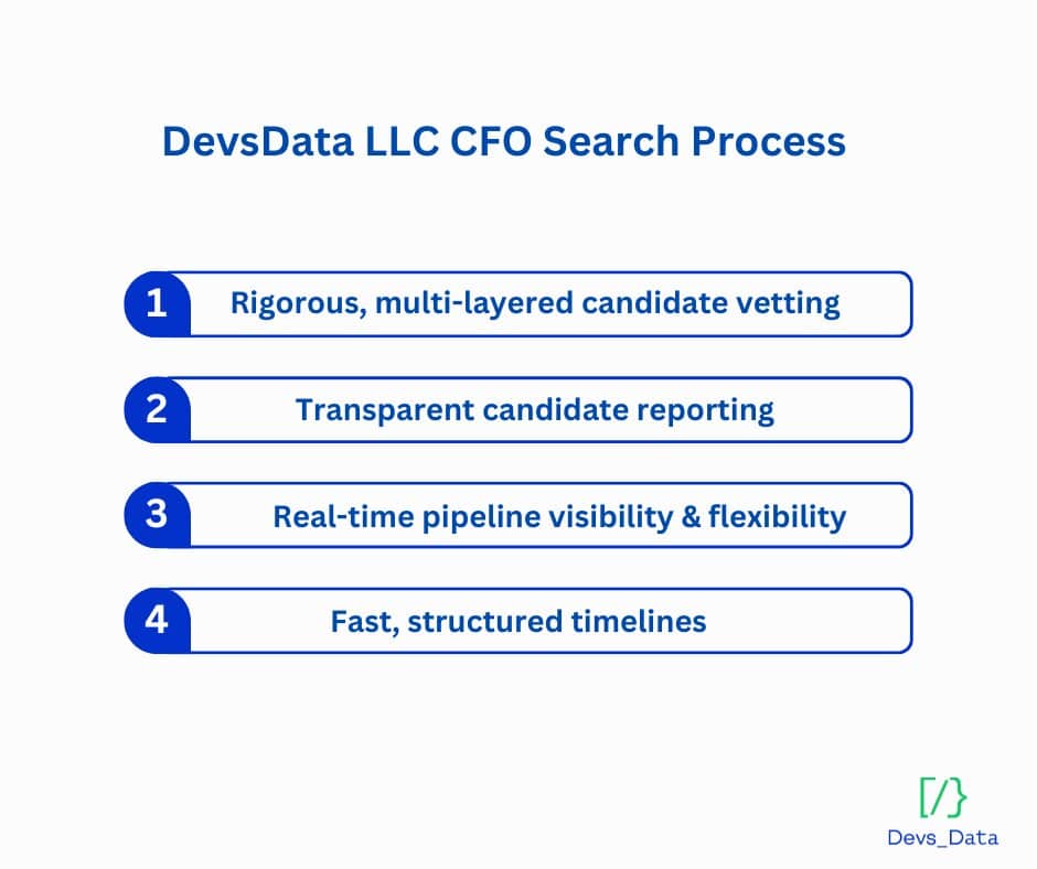 DevsData LLC CFO Search Process. testimonial