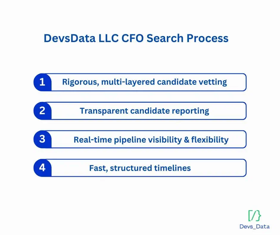 DevsData LLC CFO Search Process.