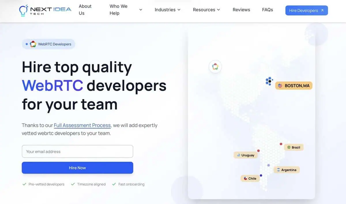 Next Idea Tech website screen